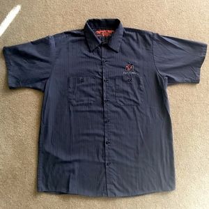 Red Kap Men's SS Industrial Striped Work Shirt